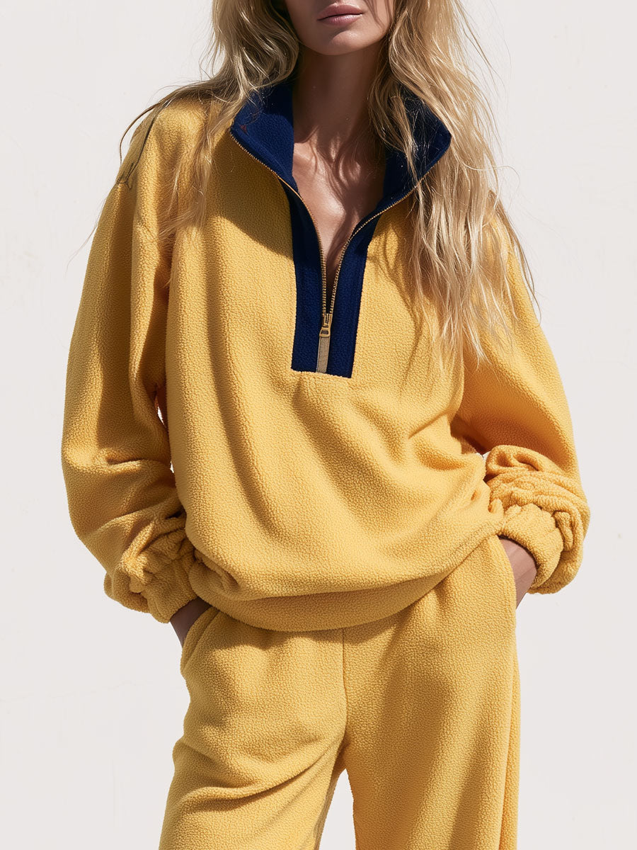 Sara | Conjunto de sudadera y pantalón de polar doble cara