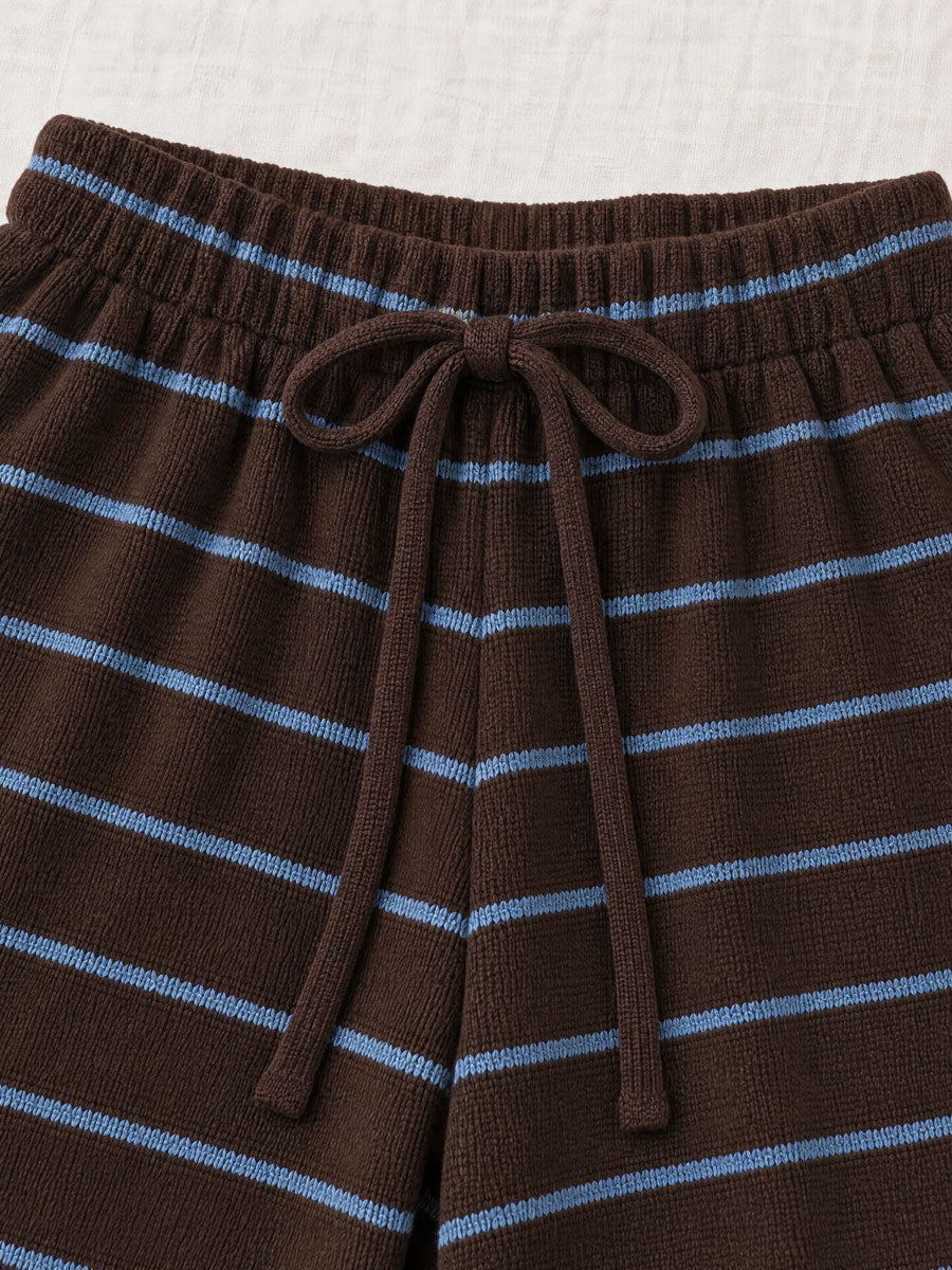 Teresa | Conjunto de jersey y pantalón a rayas de mezcla de lana
