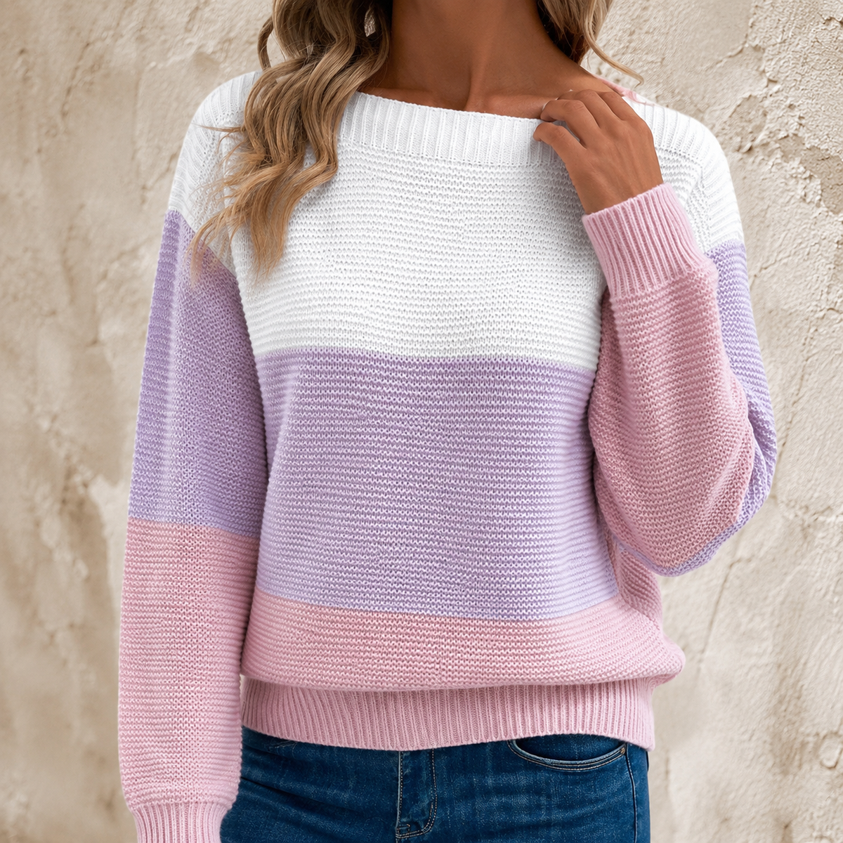 Hadley | Jersey amplio a bandas de color