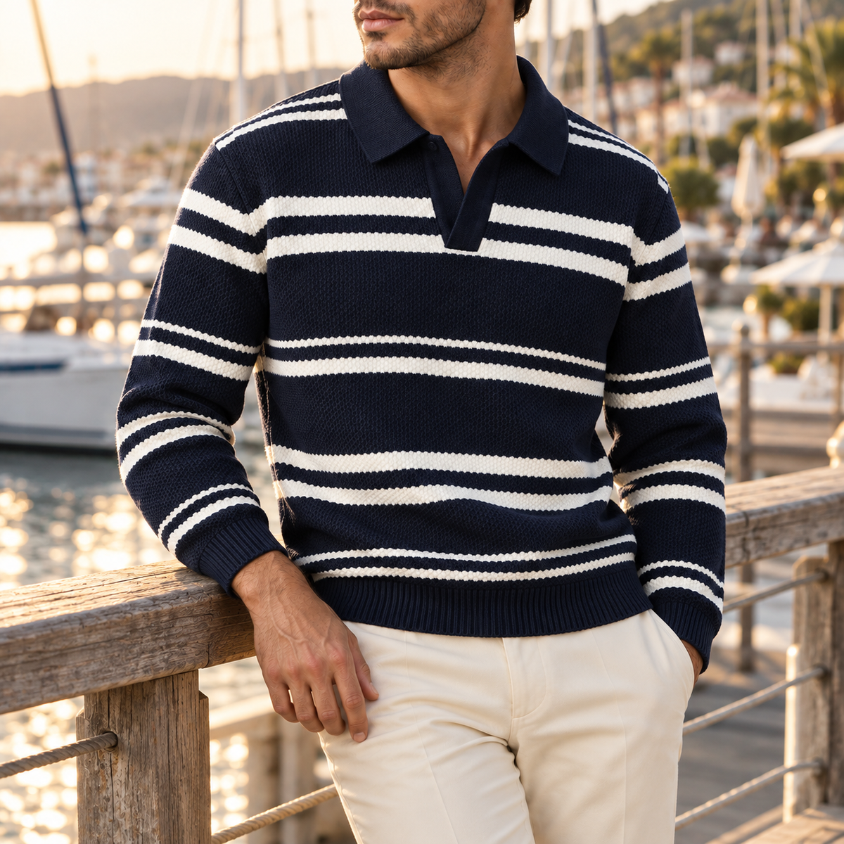 Windsor | Polo de punto a rayas