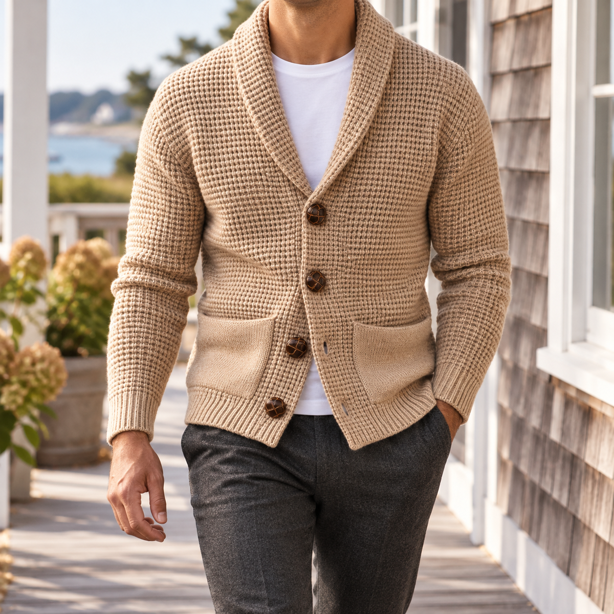 Hampton | Cárdigan de punto con cuello chal