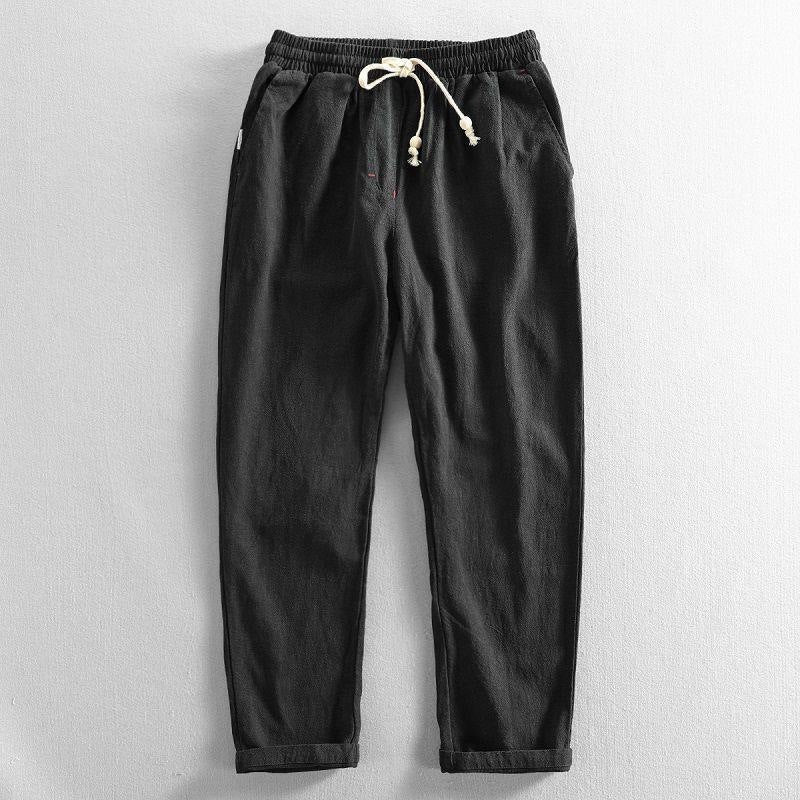Kyoto | Pantalón de algodón con textura arrugada