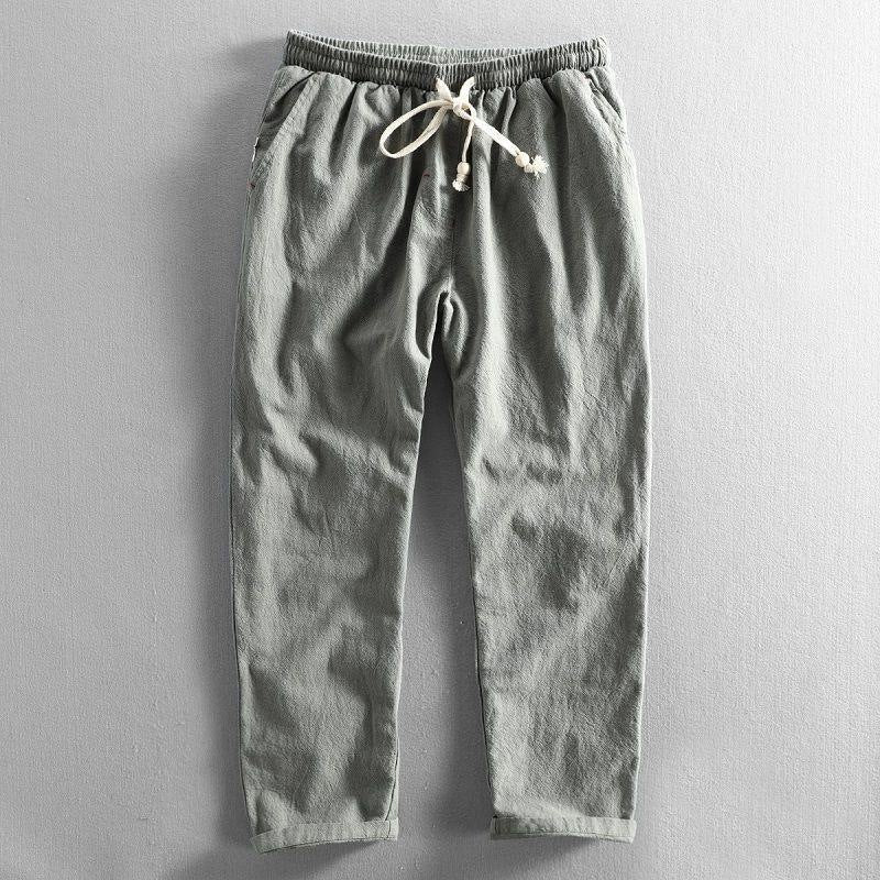 Kyoto | Pantalón de algodón con textura arrugada