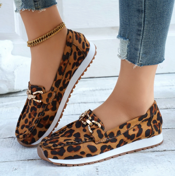 Leonor | Mocasines elegantes con estampado de leopardo