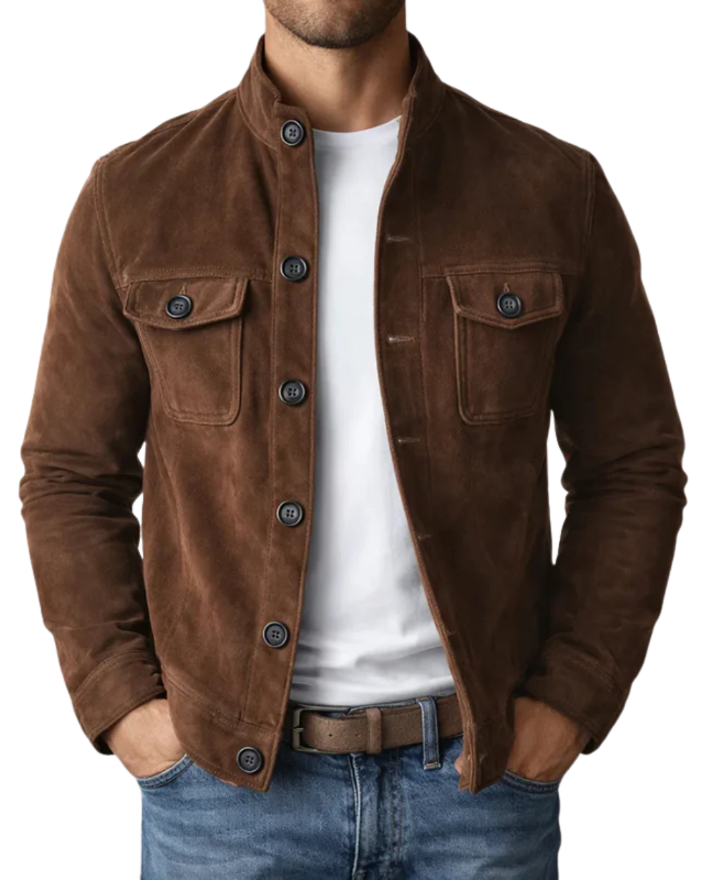 Tommaso | Chaqueta bomber con elegante efecto ante