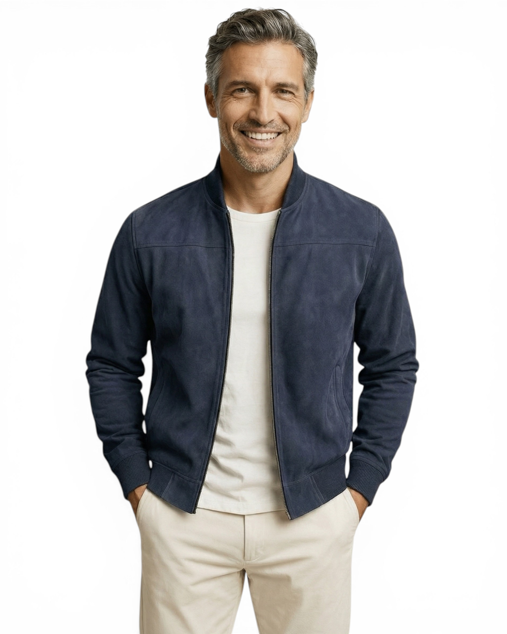 Valerio | Chaqueta efecto ante con botones