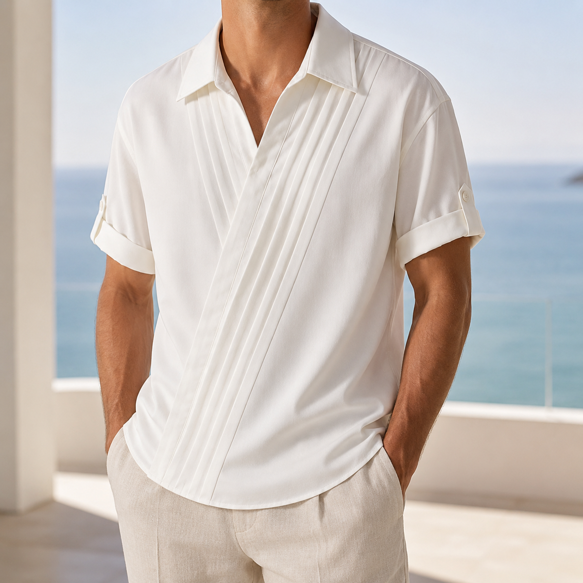 Monte Carlo | Polo de punto con cuello abierto