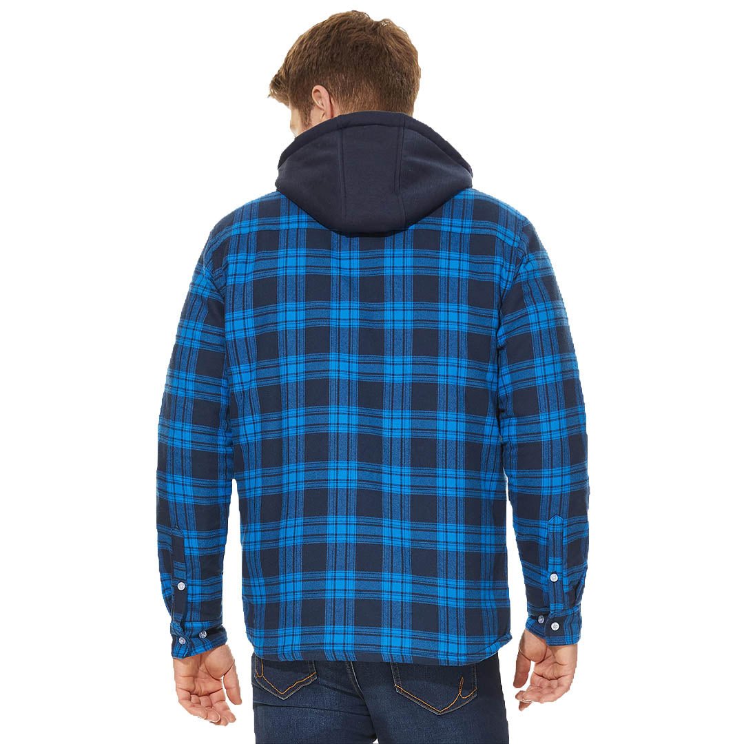 Marcos | Chaqueta de franela acolchada con capucha de estilo casual