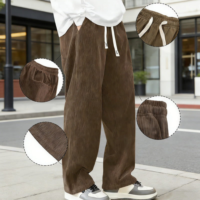 Bruno | Pantalón holgado con cordón y bolsillos