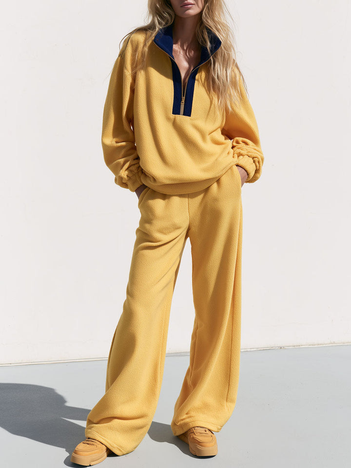 Sara | Conjunto de sudadera y pantalón de polar doble cara