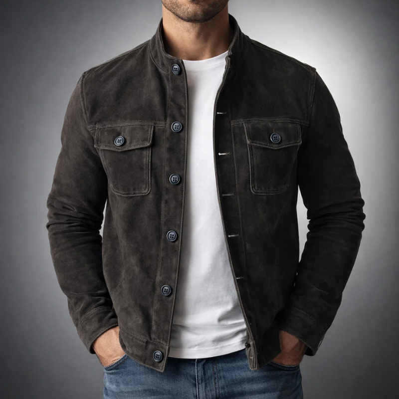 Tommaso | Chaqueta bomber con elegante efecto ante
