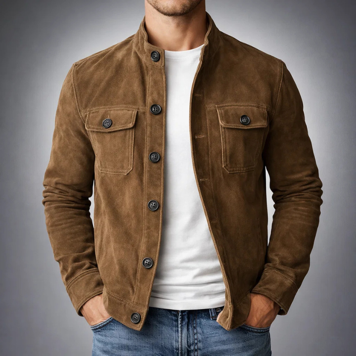 Tommaso | Chaqueta bomber con elegante efecto ante