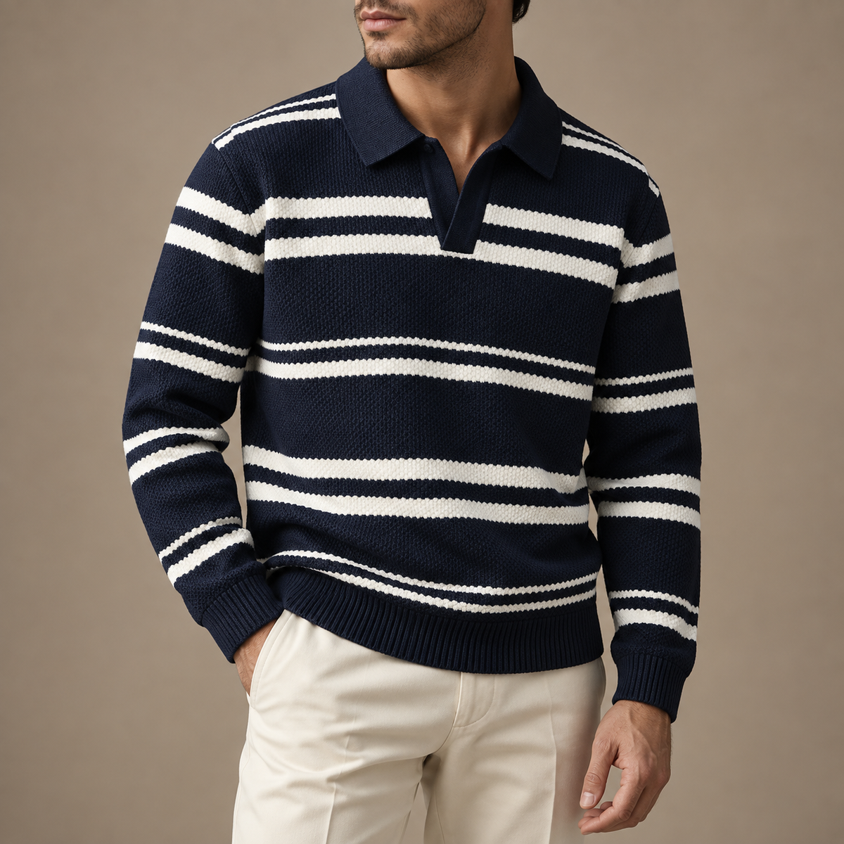 Windsor | Polo de punto a rayas