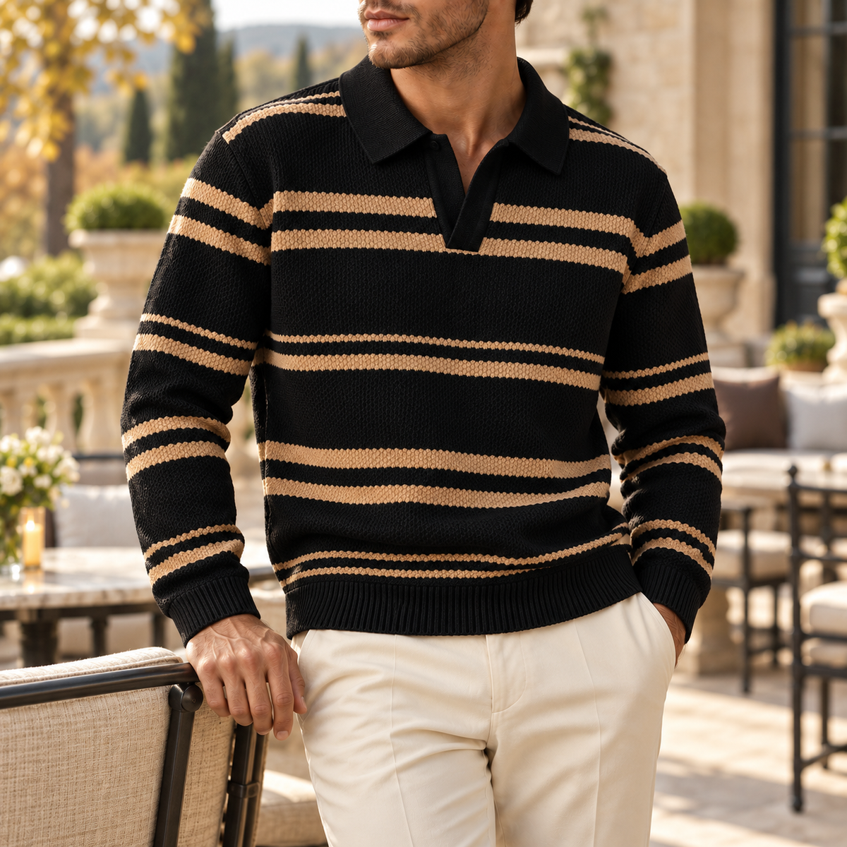 Windsor | Polo de punto a rayas