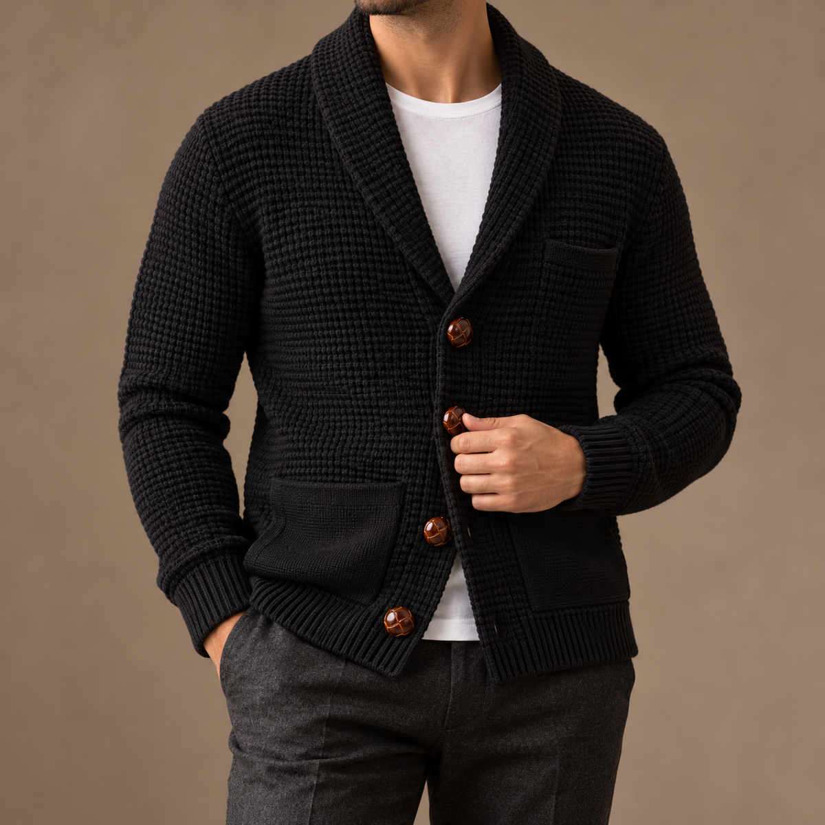 Hampton | Cárdigan de punto con cuello chal