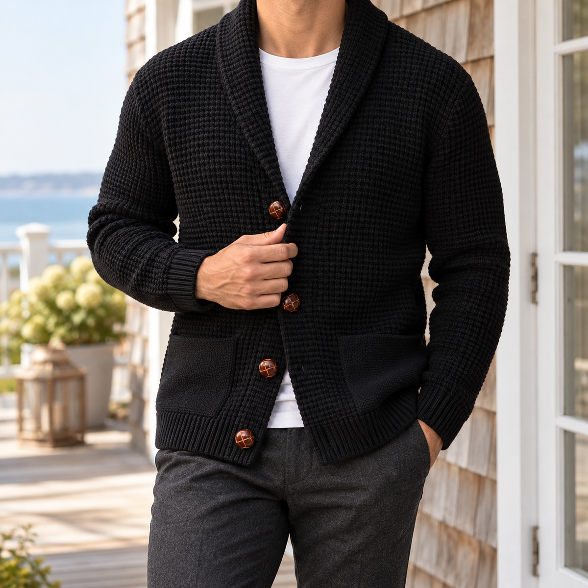 Hampton | Cárdigan de punto con cuello chal