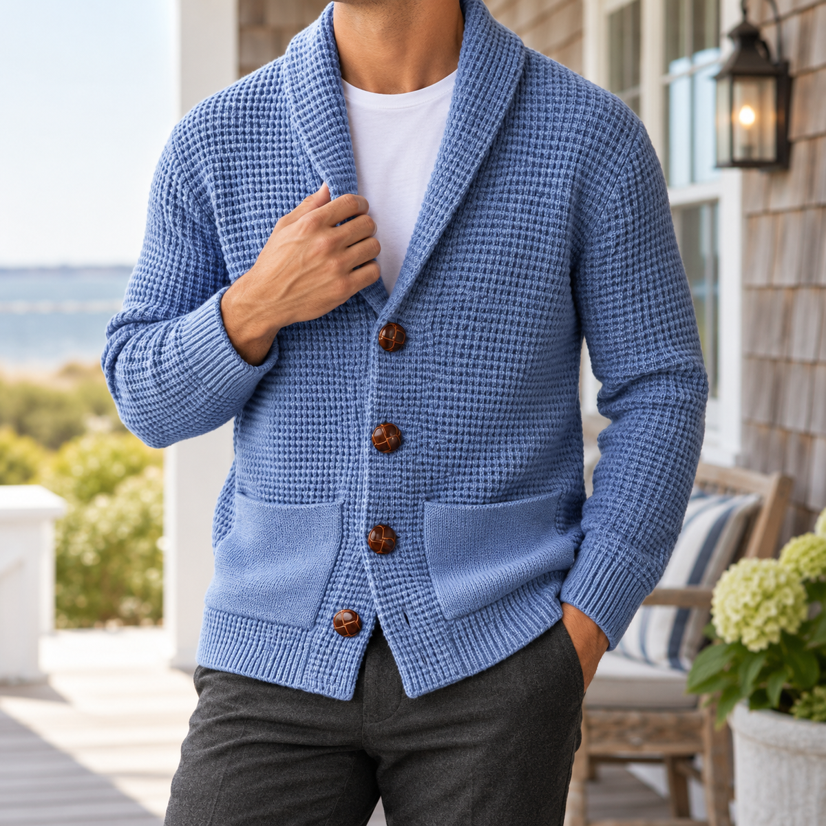 Hampton | Cárdigan de punto con cuello chal