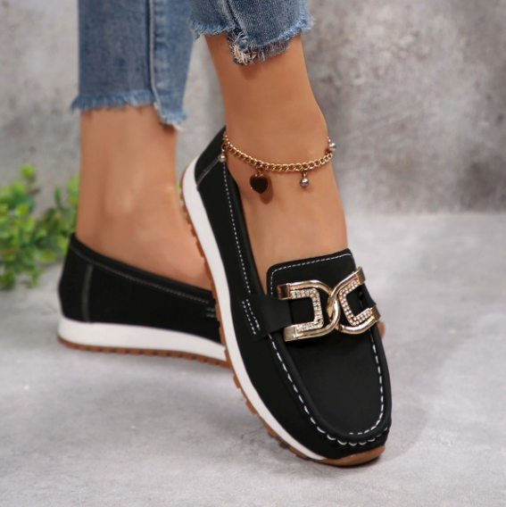 Esmeralda | Mocasín elegante con hebilla en forma de rombo