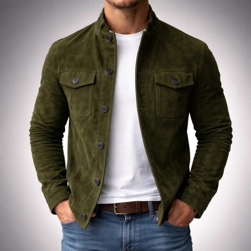 Tommaso | Chaqueta bomber con elegante efecto ante