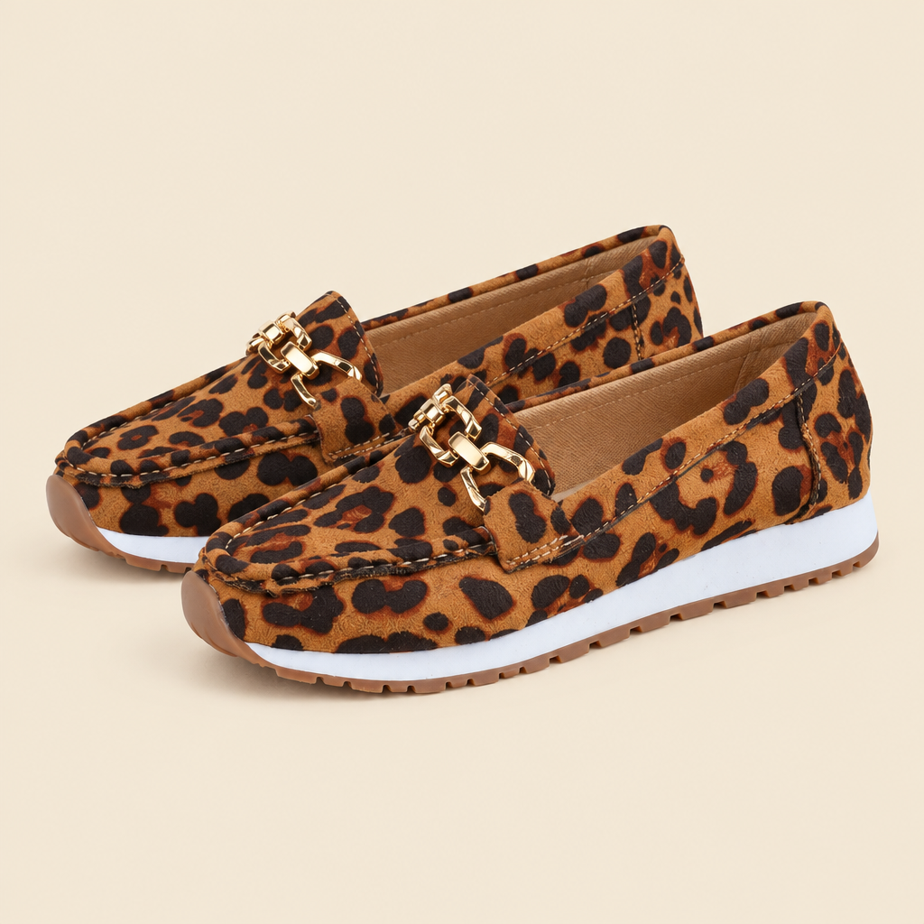 Leonor | Mocasines elegantes con estampado de leopardo