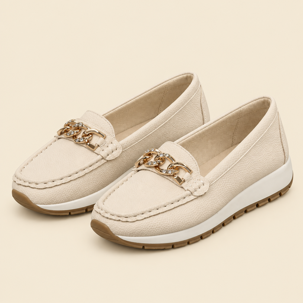 Estefanía | Elegante mocasín con hebilla de joya