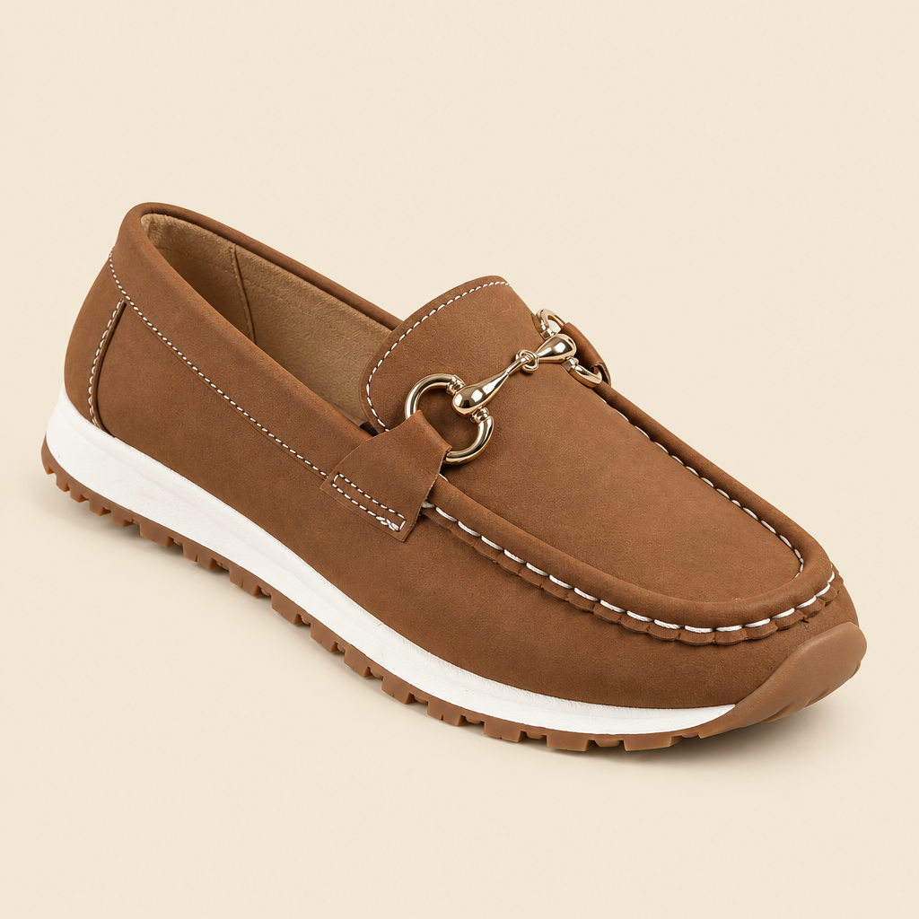 Elvira | Mocasín plano elegante con hebilla decorativa
