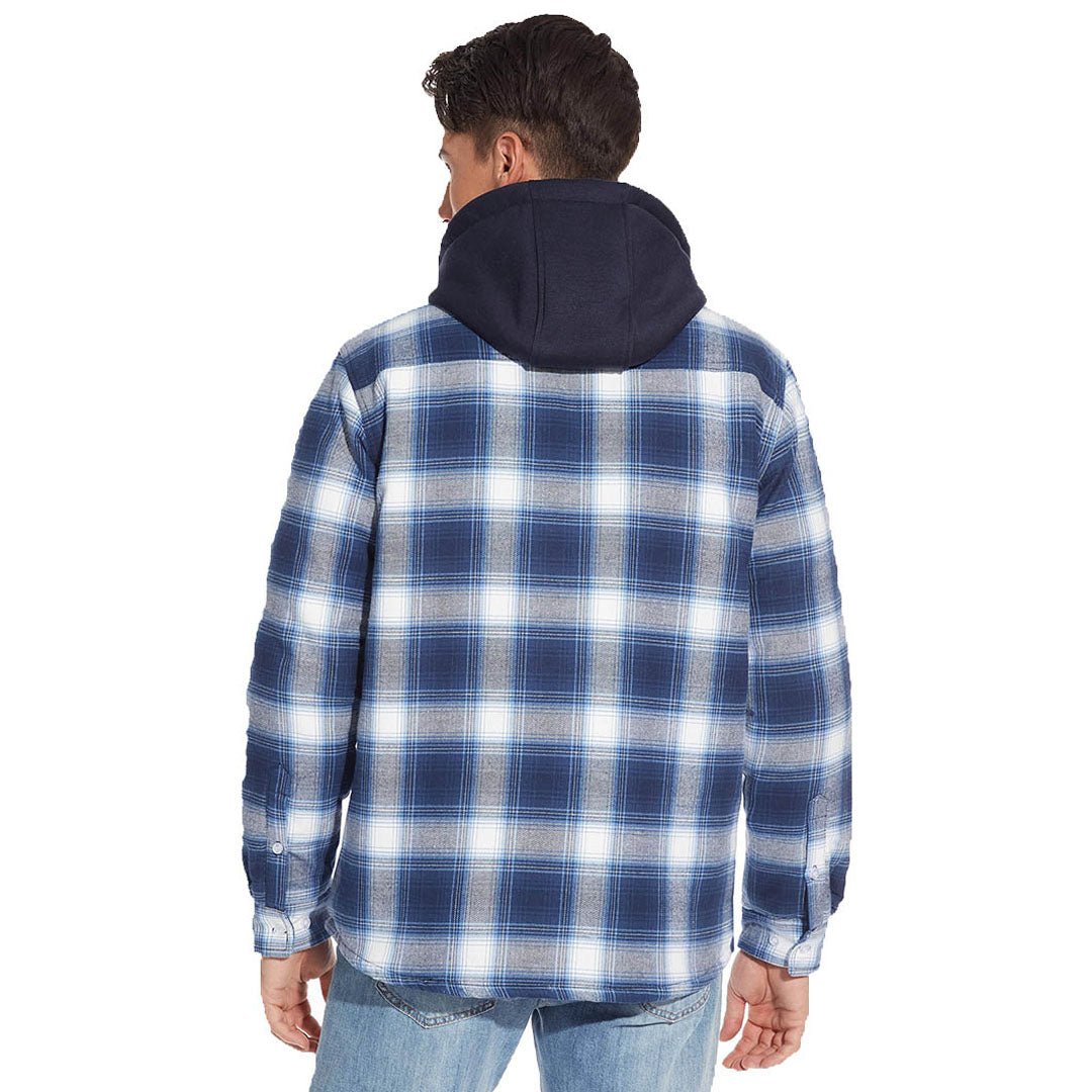 Marcos | Chaqueta de franela acolchada con capucha de estilo casual