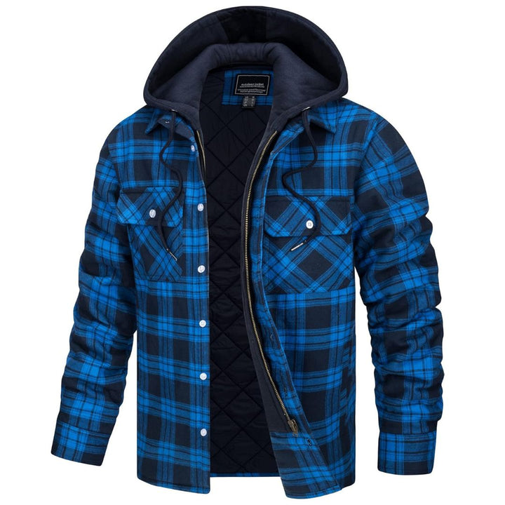 Marcos | Chaqueta de franela acolchada con capucha de estilo casual