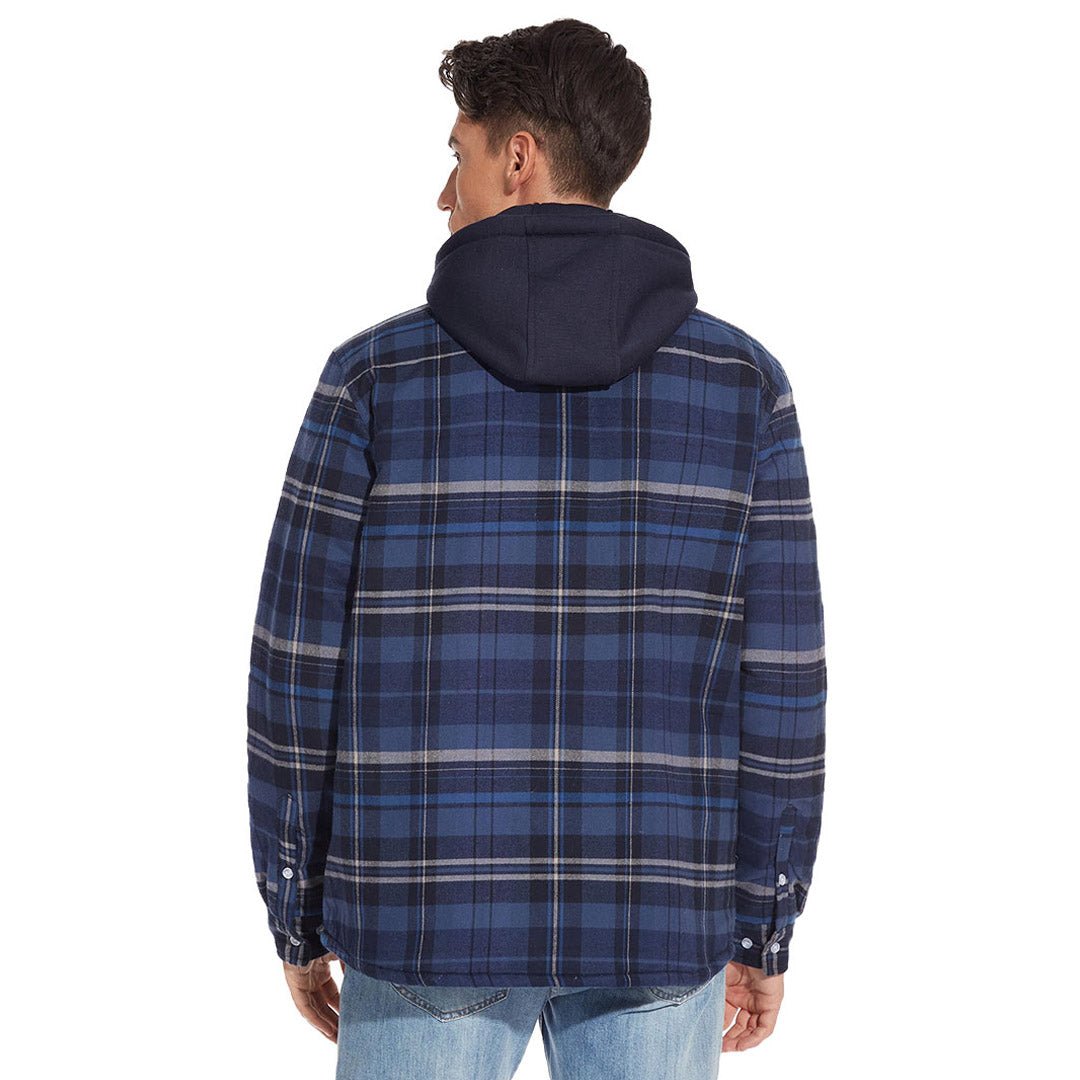 Marcos | Chaqueta de franela acolchada con capucha de estilo casual