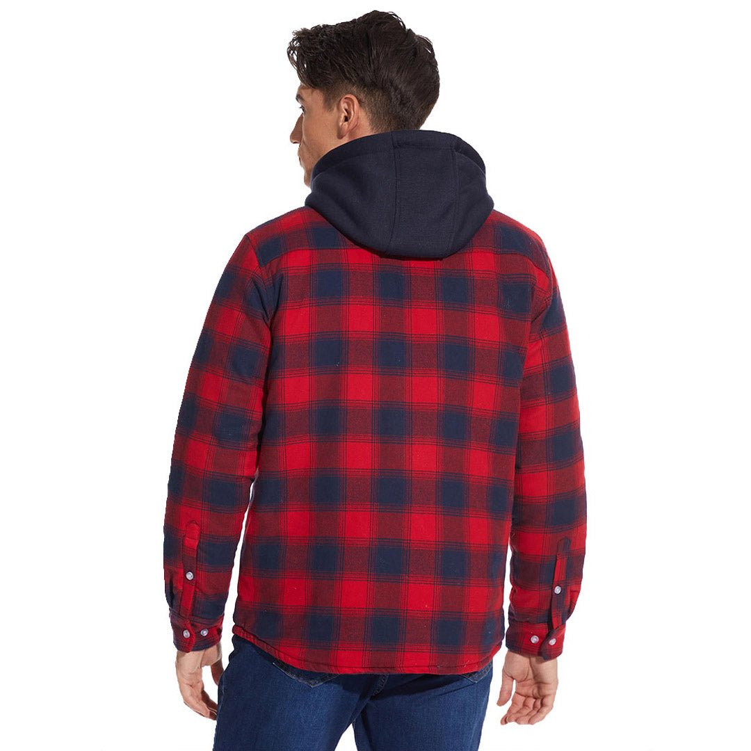 Marcos | Chaqueta de franela acolchada con capucha de estilo casual